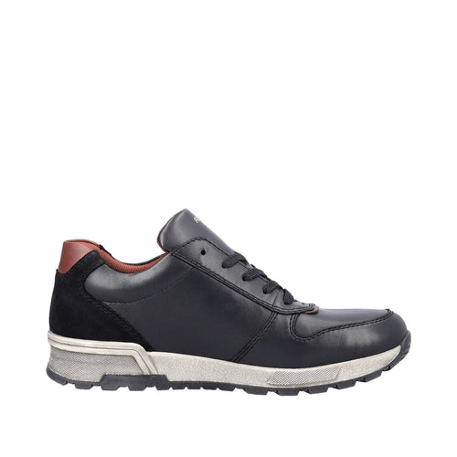 RIEKER MENS 15103-14 BOGOTA Navy/Tan Leather Lace-up Shoe