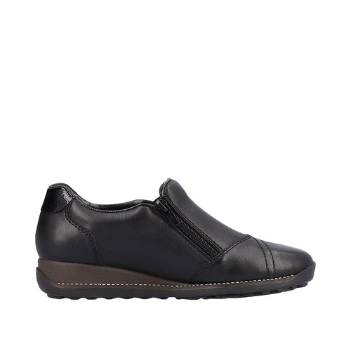 RIEKER WOMENS 44277-00 LUGANO Black Leather RiekerTEX Shoe