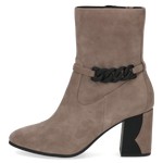 CAPRICE WOMENS 25342 AYLIN Taupe Suede Heeled Tall Ankle Boot