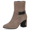 CAPRICE WOMENS 25342 AYLIN Taupe Suede Heeled Tall Ankle Boot