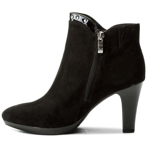 CAPRICE 25311/29/015 Black Nubuck/ Patent Leather Ankle Boot