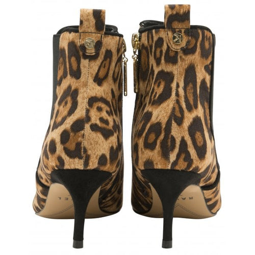 RAVEL WOMENS  CHEVIOT Leopardprint  Suedette  Kitten Heel Ankle Boot