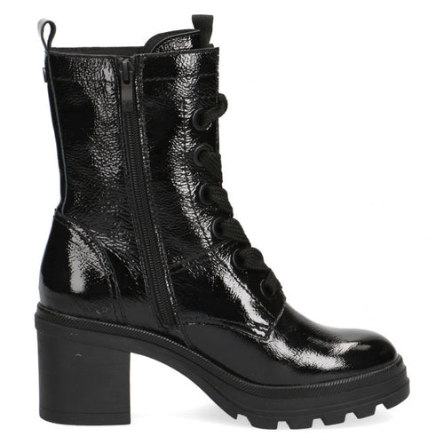 CAPRICE WOMENS 26208-27 017 Black Patent L/U Warmlined Ankle Boot