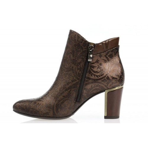 CAPRICE 25336/39/336 BAROCCO DK Brown Leather Ankle Boot