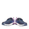 GEOX KIDS J458VA J SPACECLUB Girls Navy/Lavender Disney Trainer with Lights