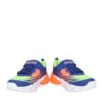 SKECHERS KIDS 400139L BLMT Flex-Glow Ultra Blue Multi Lights Trainer