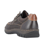 RIEKER MENS 05100-25 MICHIGAN Brown Leather Lace-Up Shoe with RiekerTEX