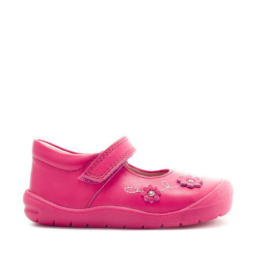 STARTRITE KIDS 0758-16 FLEX Raspberry Leather Girl's First Walker Shoes (F Fitting)