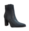 HEAVENLY FEET WOMENS OPUS Black Diamante Block Heel Ankle Boot
