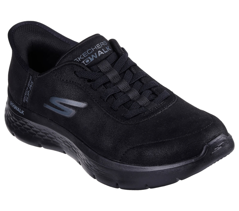 SKECHERS WOMENS 124837 BBK Go Walk Flex - Mali Hands Free Ladies Black Trainers