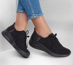 SKECHERS WOMENS 149710 BBK BRILLIANT PATH Handsfree Slip Ins BLACK Slip-On