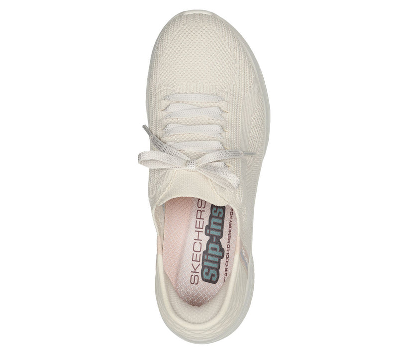 SKECHERS WOMENS 149710 NAT BRILLIANT PATH Handsfree Slip Ins NATURAL Slip-On