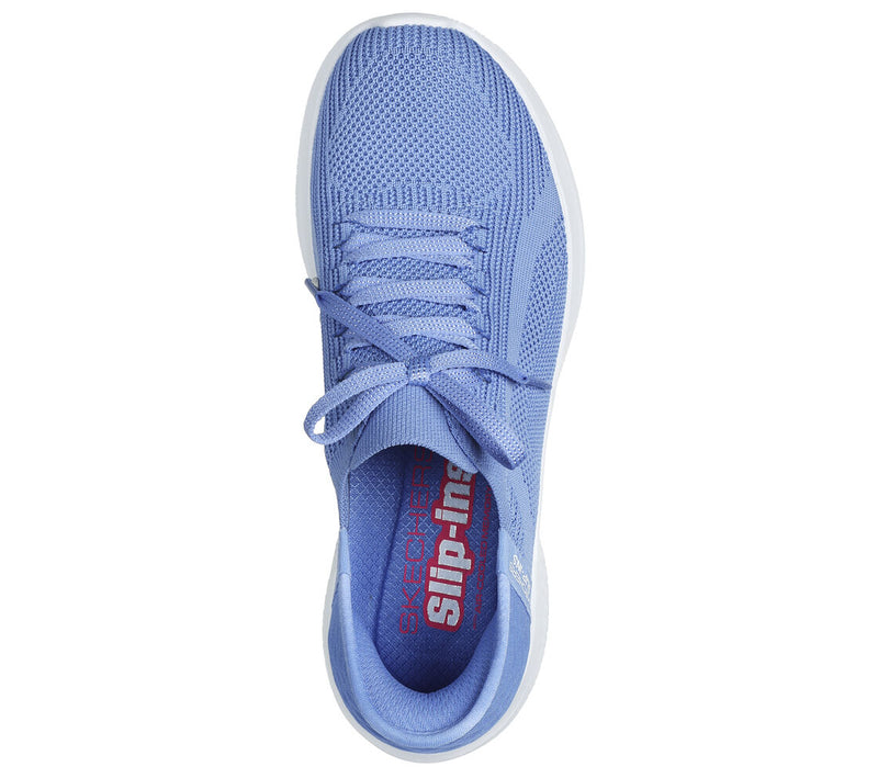 SKECHERS WOMENS 149710 PERI Brilliant Path Blue Slip-In Trainer