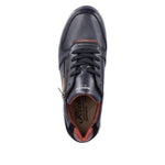 RIEKER MENS 15103-14 BOGOTA Navy/Tan Leather Lace-up Shoe