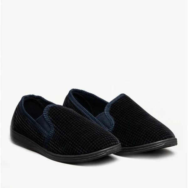 MIRAK MENS HIGHBURY Navy Twin Gusset Slipper