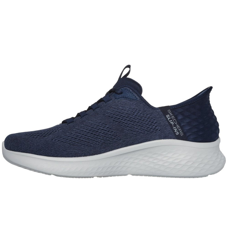 SKECHERS MENS 232466 NVYL Skechlite-Pro PRIMEBASE  Navy Lace-Up Slip Ins