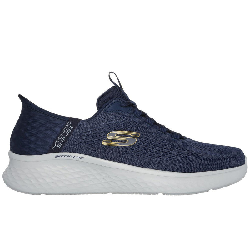 SKECHERS MENS 232466 NVYL Skechlite-Pro PRIMEBASE  Navy Lace-Up Slip Ins