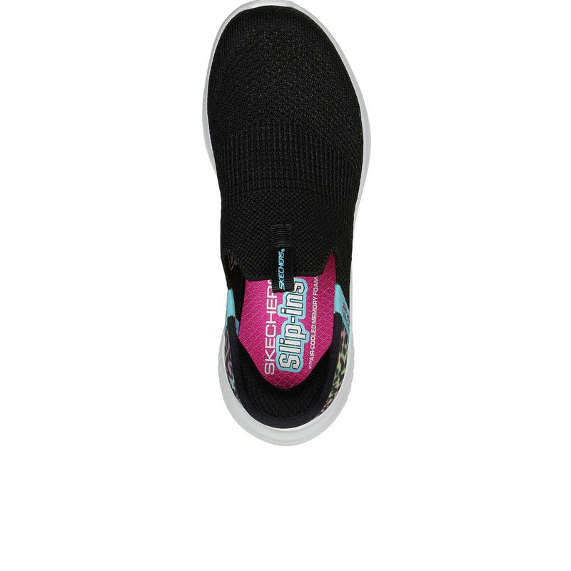 SKECHERS KIDS 303801L BKMT COLORY Girl's Black/Multi SLIP-IN Trainers