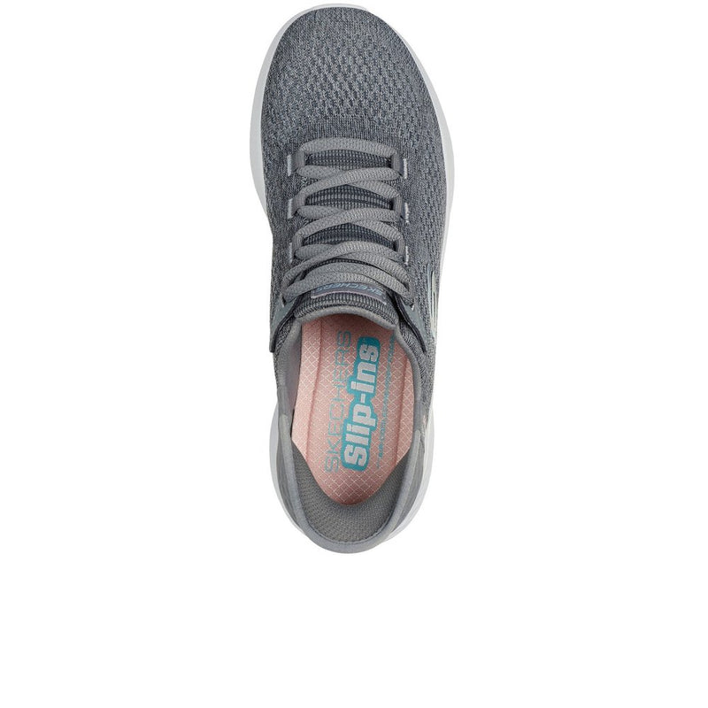 SKECHERS WOMENS 150012 GYMT SKECH-LITE PRO NATURAL BEAUTY Grey Slip-In