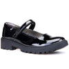 GEOX KIDS J6420P J CASEY Black Patent Dolly Shoe