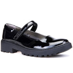 GEOX KIDS J6420P J CASEY Black Patent Dolly Shoe