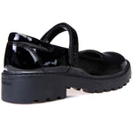 GEOX KIDS J6420P J CASEY Black Patent Dolly Shoe