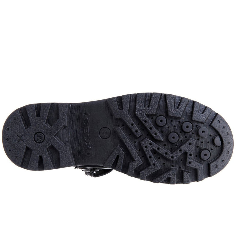 GEOX KIDS J6420P J CASEY Black Patent Dolly Shoe