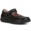 GEOX GIRLS J16FHA Naimara Girl Ballerina Black Leather Shoe