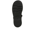 GEOX GIRLS J16FHA Naimara Girl Ballerina Black Leather Shoe