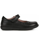 GEOX GIRLS J16FHA Naimara Girl Ballerina Black Leather Shoe