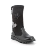 PRIMIGI KIDS 4874800 Girls Black Leather/Scuba Combination Long Boot