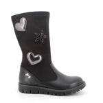 PRIMIGI KIDS 4874800 Girls Black Leather/Scuba Combination Long Boot