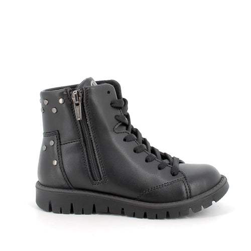 PRIMIGI KIDS 4874900 Girls Black Nappa leather Lace-Up Ankle Boot