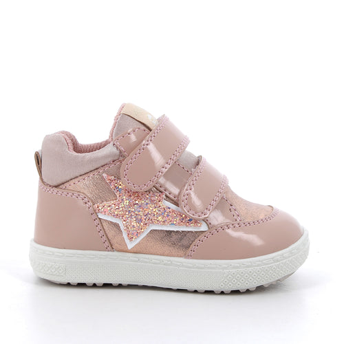 PRIMIGI KIDS 6852933 Girls Pink Patent Comb Ankle Boot