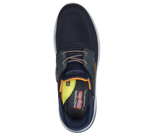 SKECHERS MENS 210606 NVY DELSON 3.0 ROTH Navy Slip-In Trainer