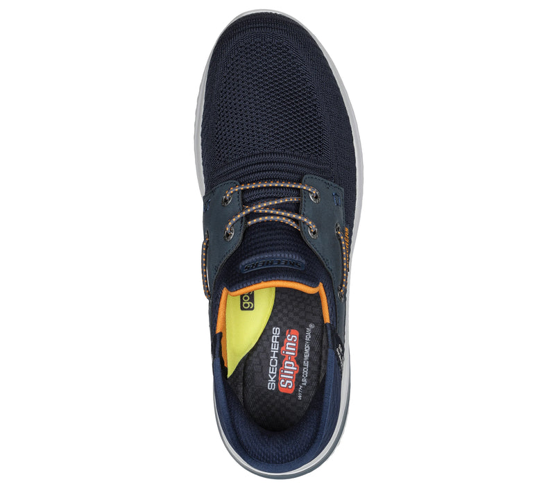 SKECHERS MENS 210606 NVY DELSON 3.0 ROTH Navy Slip-In Trainer