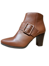 CAPOLLINI WOMENS Z165 VIOLA Tan Leather Heeled Ankle Boot