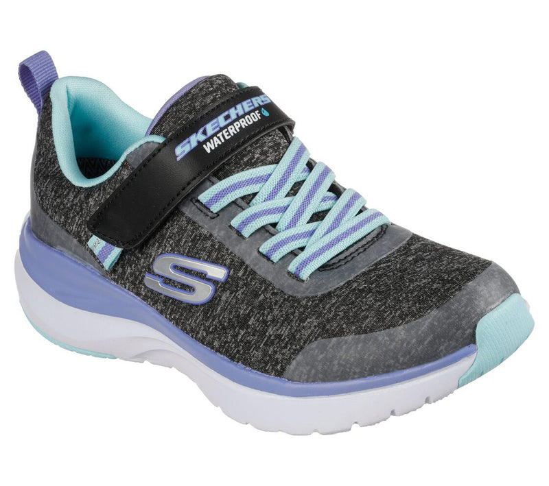 SKECHERS KIDS 302389L BKAQ Girls Black/Aqua UG AQUA JUMPER Waterproof Velcro Trainer