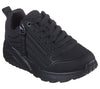 SKECHERS KIDS 310387L - UNO LITE - EASY ZIP All Black Trainer