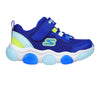 SKECHERS KIDS 402040N BLLM MIGHTY GLOW Boy's Blue/Lime Lights Trainer