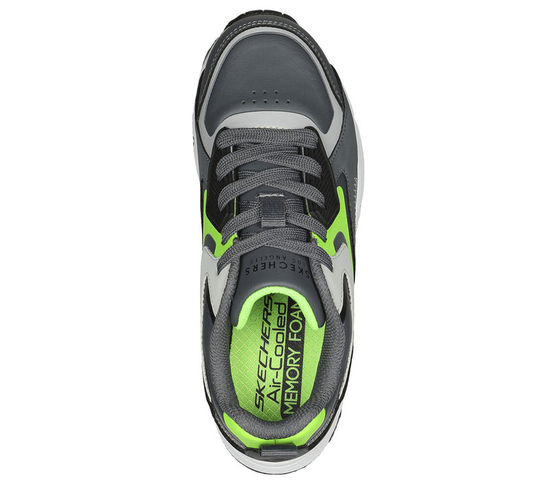 SKECHERS KIDS 403647L CCLM STREET Colour Surge Boy's Charcol/Lime Lace Trainer