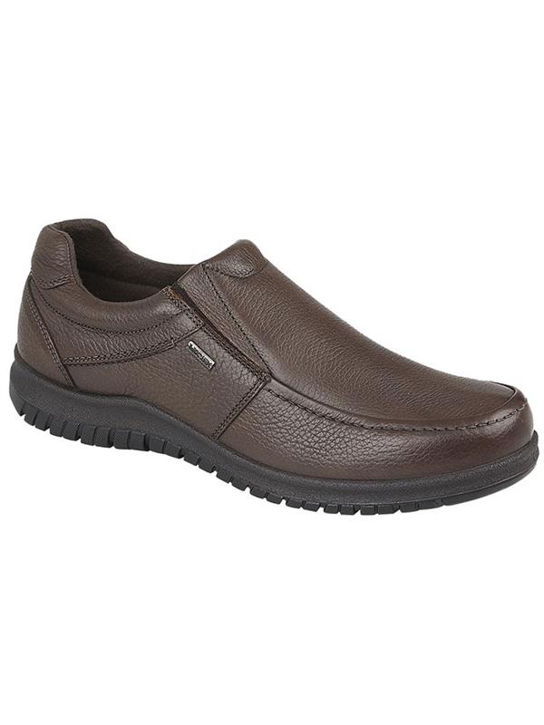 IMAC MENS M227BN BROWN Leather Twin Gusset Slip-On Shoe (Wide Fit) (Copy)