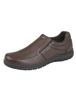 IMAC MENS M227BN BROWN Leather Twin Gusset Slip-On Shoe (Wide Fit) (Copy)