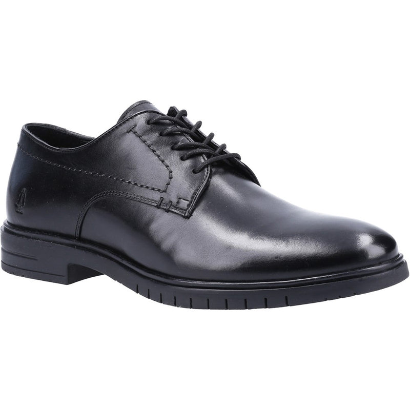 HUSH PUPPIES MENS Sterling Black Leather Lace-Up Brogue