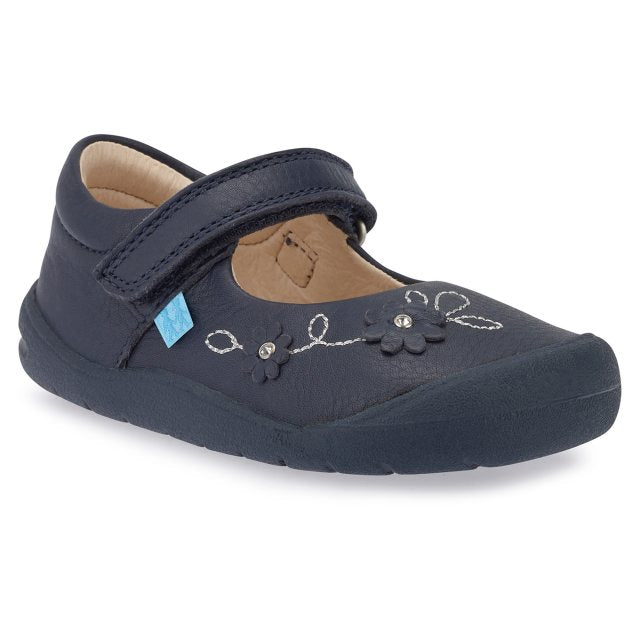 STARTRITE KIDS 0758-9 FLEX Navy Leather First Shoe (G)