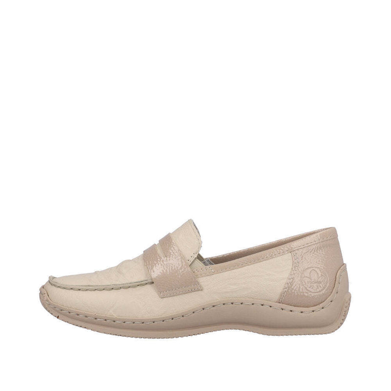 RIEKER WOMENS L1752-60 MINESOTA  Beige Combi Slip-On Shoe