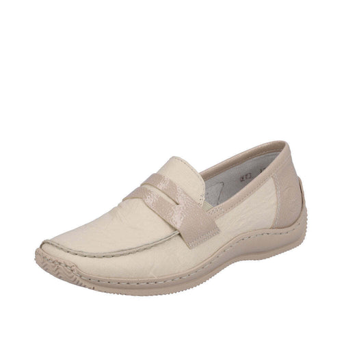 RIEKER WOMENS L1752-60 MINESOTA  Beige Combi Slip-On Shoe