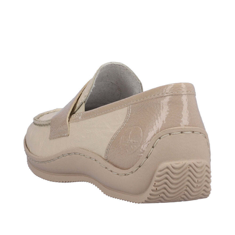 RIEKER WOMENS L1752-60 MINESOTA  Beige Combi Slip-On Shoe