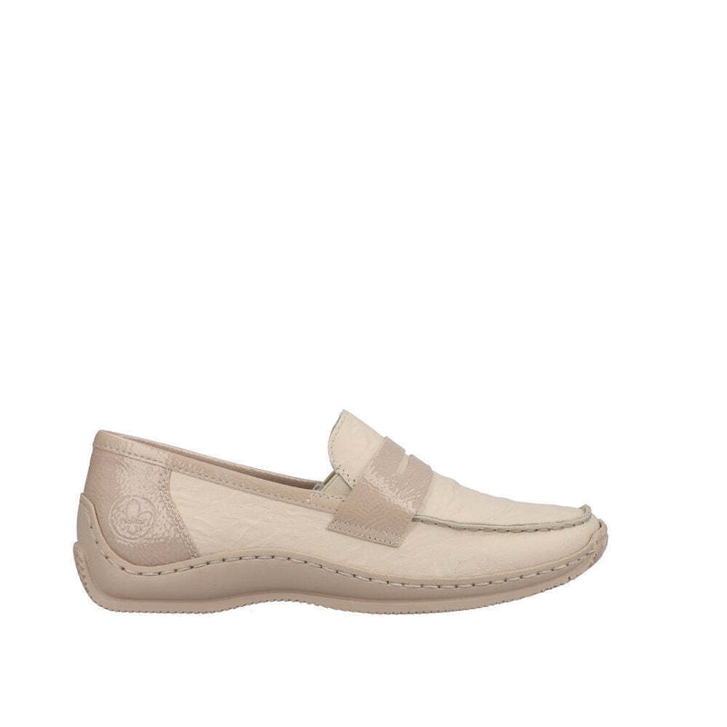 RIEKER WOMENS L1752-60 MINESOTA  Beige Combi Slip-On Shoe