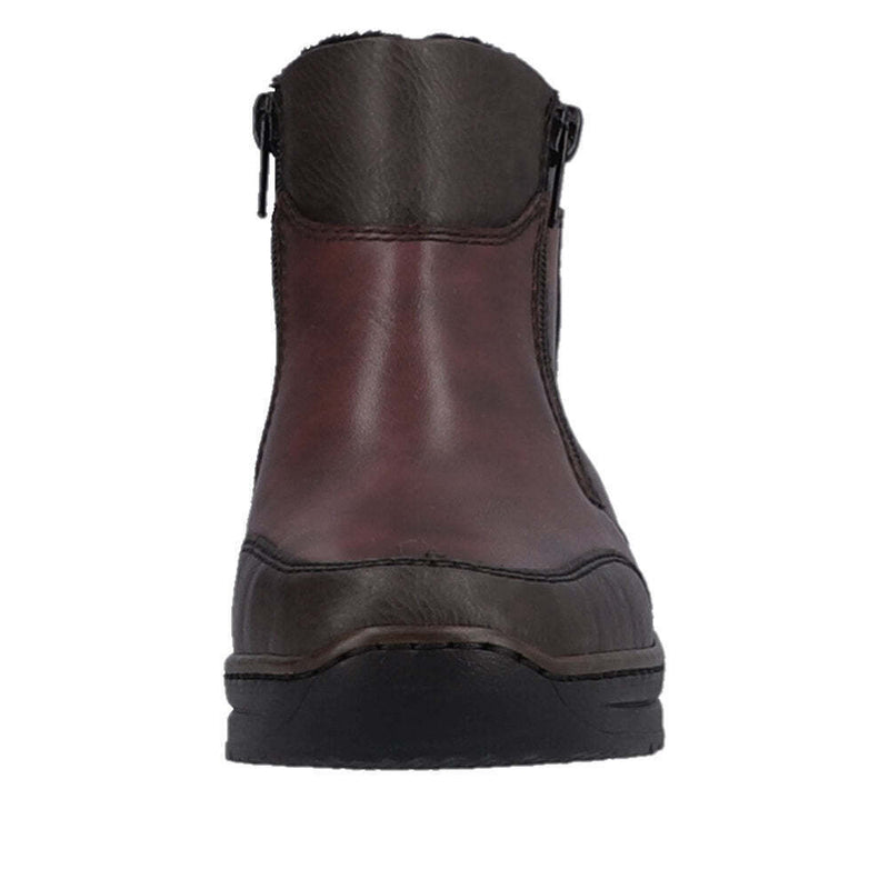 RIEKER WOMENS 48754-35 EAGLE Burgundy Comb Twin Zip Ankleboot